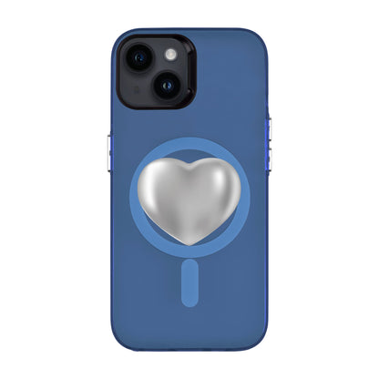 SILVER HEART-iPhone 14 Hold Kılıf MagSafe Özellikli