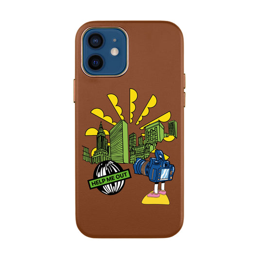 HELP ME OUT-iPhone 12 Pro Max Leather Kılıf