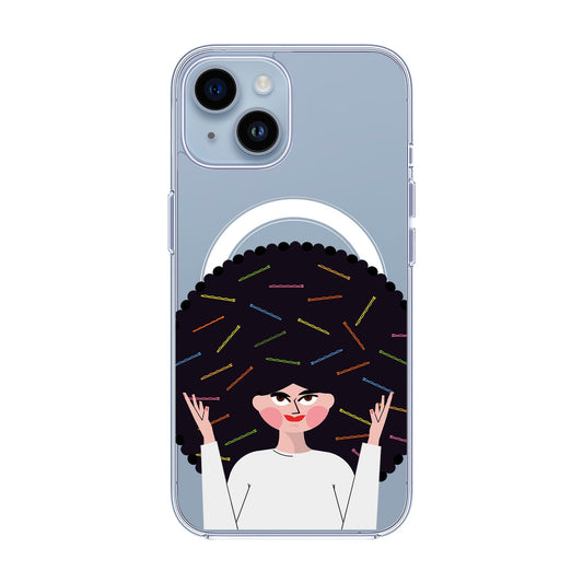 TANGLES OF HAPPINESS-iPhone 14 Solid Kılıf MagSafe Özellikli
