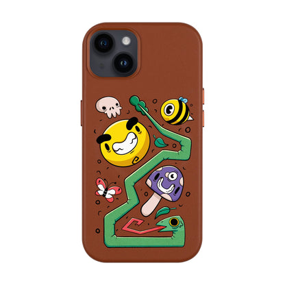 NADUR-iPhone 14 Plus Leather Kılıf MagSafe Özellikli