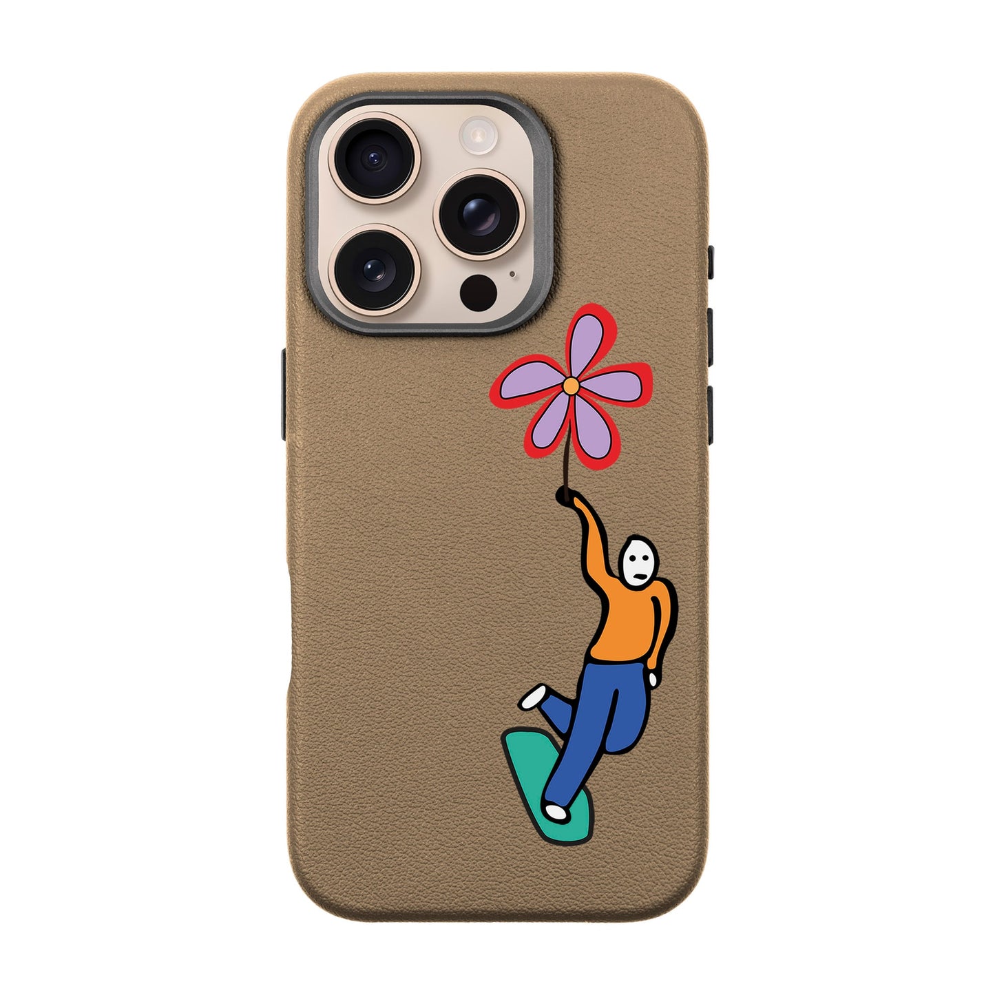 SKATEBOARDER-iPhone 16 Pro Leather Premium Kılıf MagSafe Özellikli