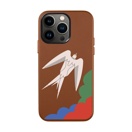 L’OISEAU LIBRE-iPhone 13 Pro Max Leather Kılıf
