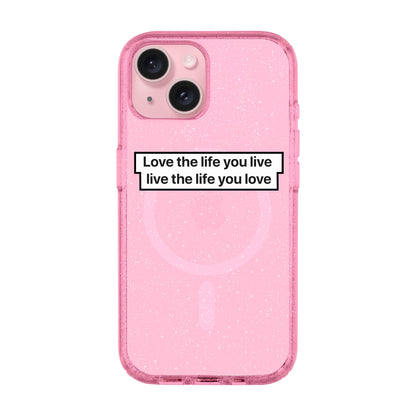 LOVE THE LIFE-iPhone 15 Plus Shiny Kılıf MagSafe Özellikli