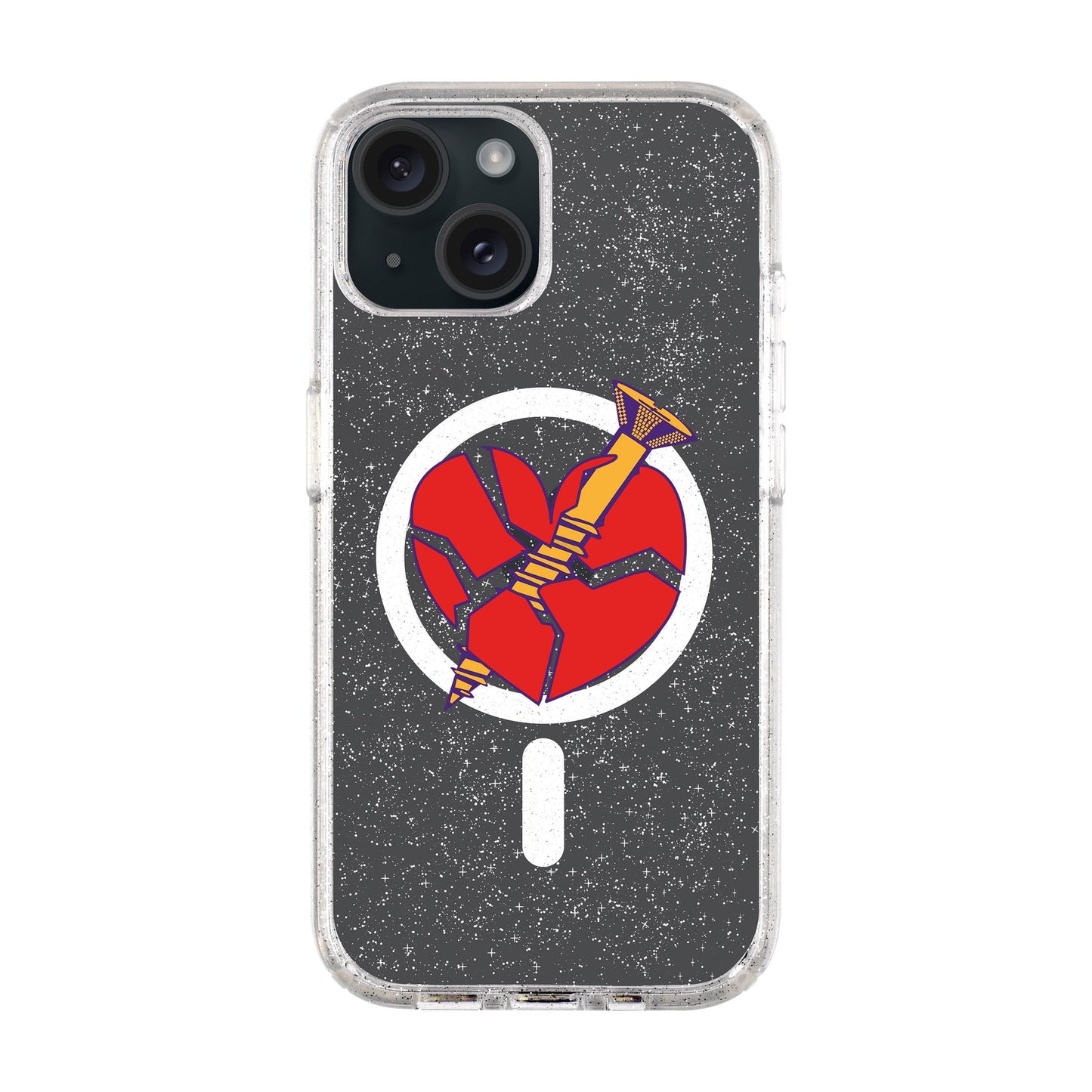 BROKEN HEART-iPhone 14 Plus Shiny Kılıf MagSafe Özellikli