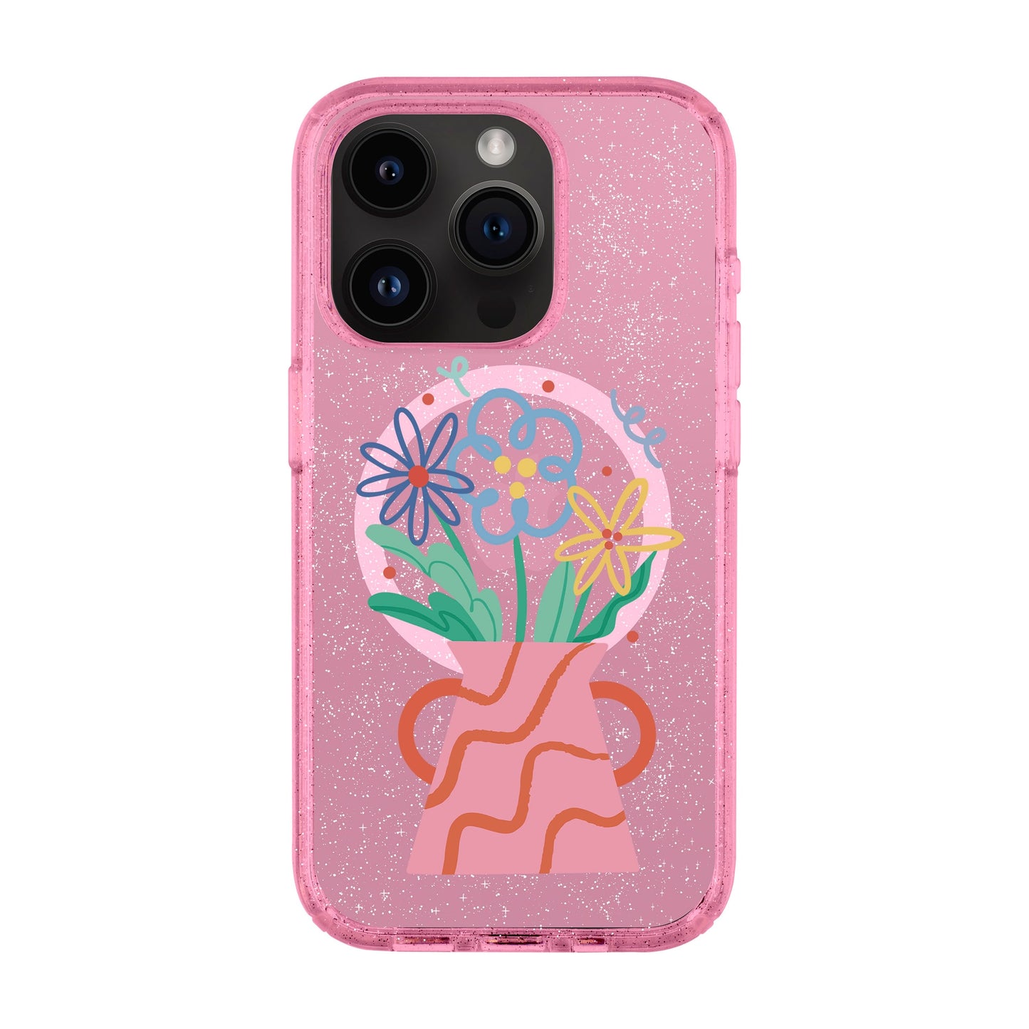 PINK VASE-iPhone 14 Pro Shiny Kılıf MagSafe Özellikli