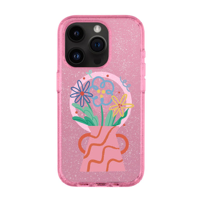 PINK VASE-iPhone 14 Pro Shiny Kılıf MagSafe Özellikli