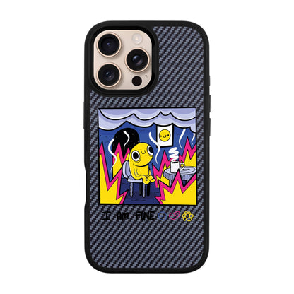 I AM FINE-iPhone 16 Pro Max Plaid Kılıf MagSafe Özellikli