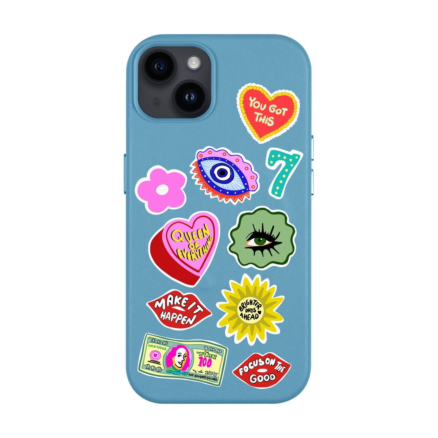 HM STICKERS-iPhone 14 Plus Leather Kılıf MagSafe Özellikli
