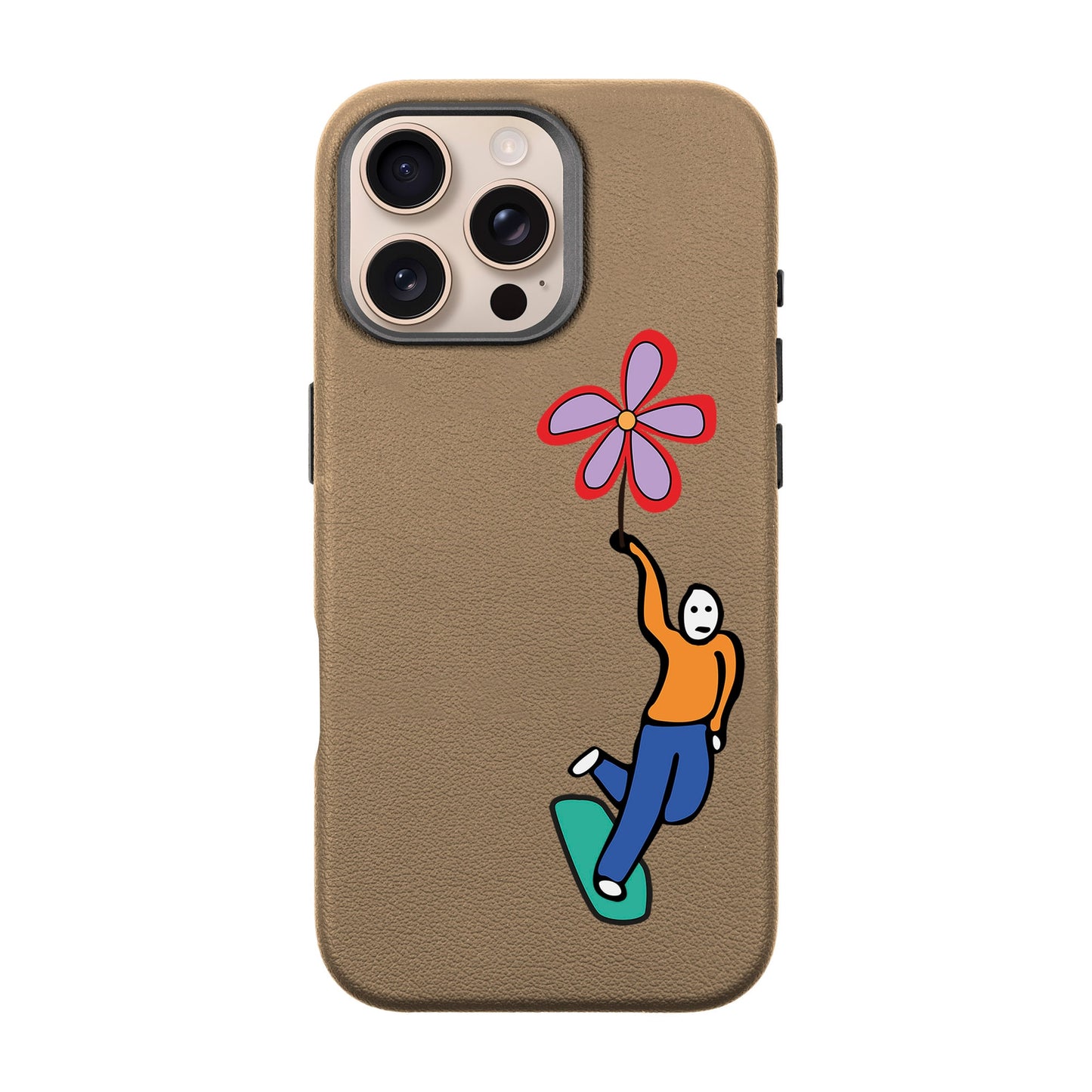 SKATEBOARDER-iPhone 16 Pro Max Leather Premium Kılıf MagSafe Özellikli