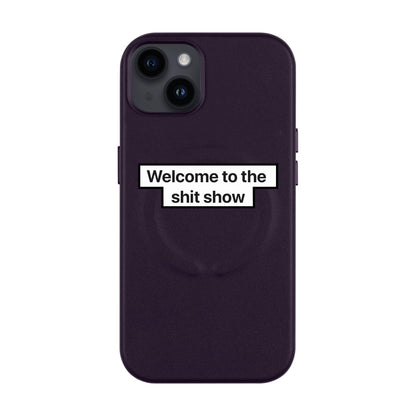 WELCOME-iPhone 14 Plus Leather Kılıf MagSafe Özellikli