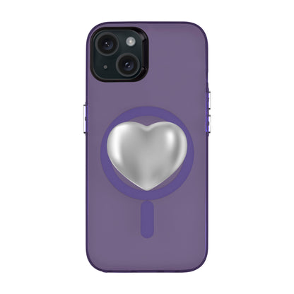 SILVER HEART-iPhone 15 Plus Hold Kılıf MagSafe Özellikli