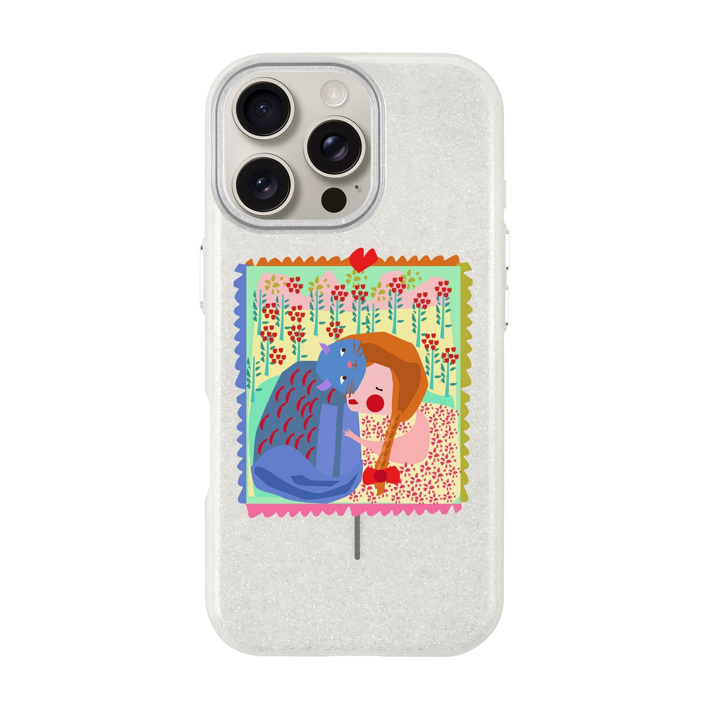 KEDİ POSTA PULU-iPhone 16 Pro Max Radiant Kılıf MagSafe Özellikli