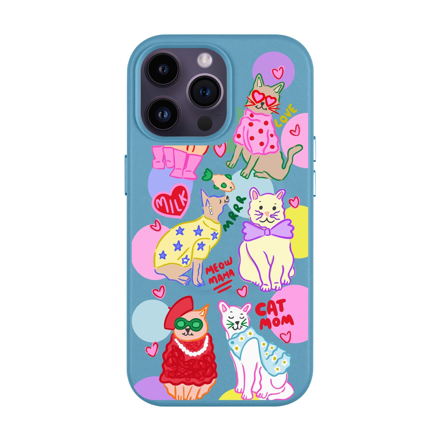 CAT MOM-iPhone 14 Pro Max Leather Kılıf MagSafe Özellikli