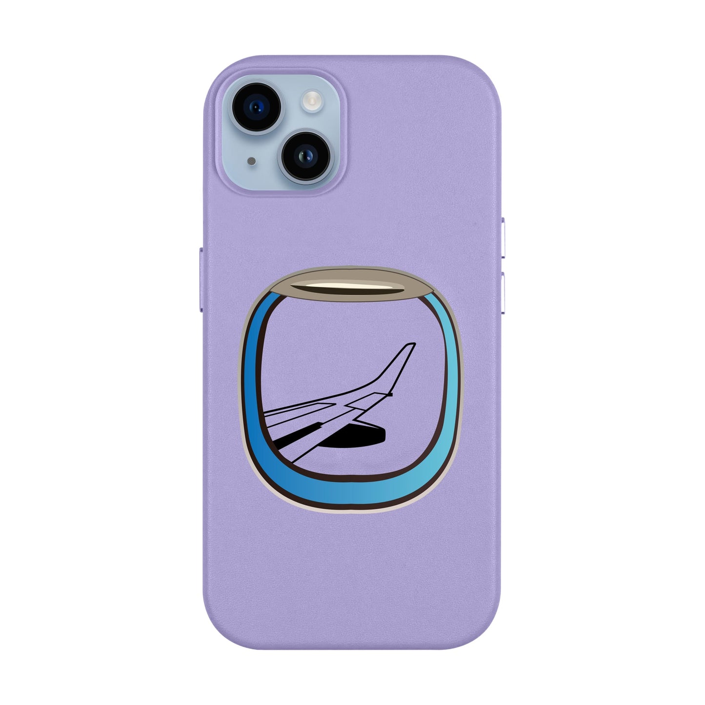 AIRCRAFT WINDOW-iPhone 14 Plus Leather Kılıf MagSafe Özellikli