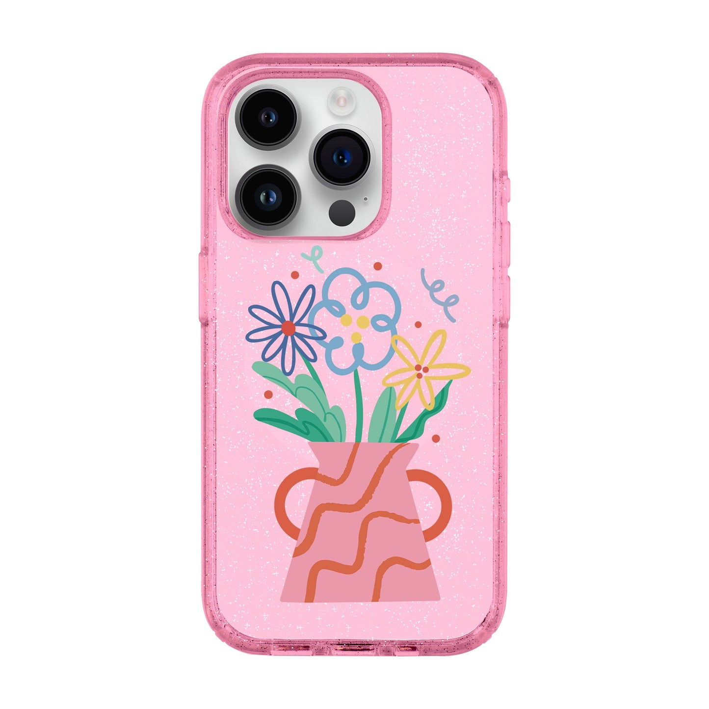 PINK VASE-iPhone 14 Pro Shiny Kılıf MagSafe Özellikli