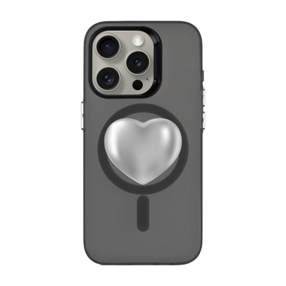 SILVER HEART-iPhone 15 Pro Hold Kılıf MagSafe Özellikli