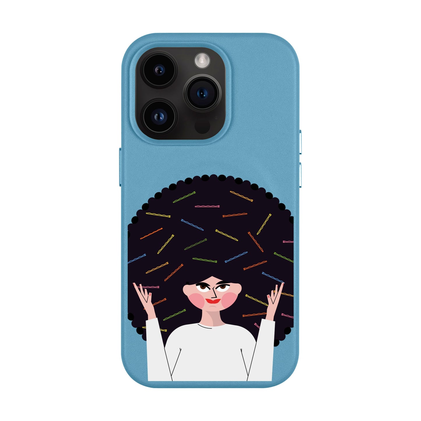 TANGLES OF HAPPINESS-Leather Kılıf MagSafe Özellikli - iPhone 14 Pro