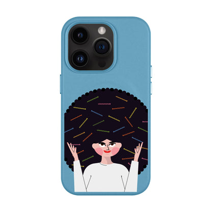 TANGLES OF HAPPINESS-Leather Kılıf MagSafe Özellikli - iPhone 14 Pro