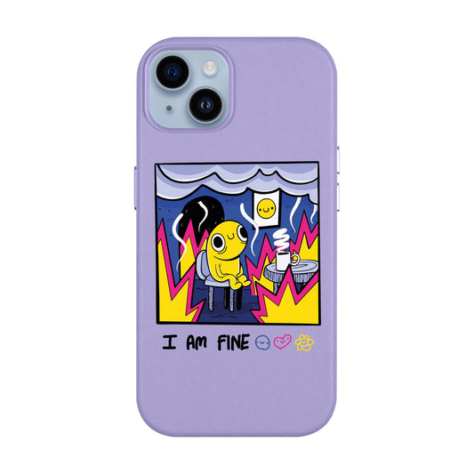 I AM FINE-iPhone 14 Plus Leather Kılıf MagSafe Özellikli