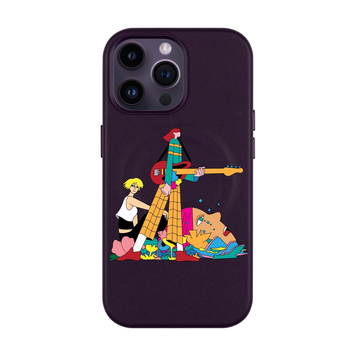 HER BAND-iPhone 14 Pro Max Leather Kılıf MagSafe Özellikli
