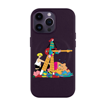 HER BAND-iPhone 14 Pro Max Leather Kılıf MagSafe Özellikli