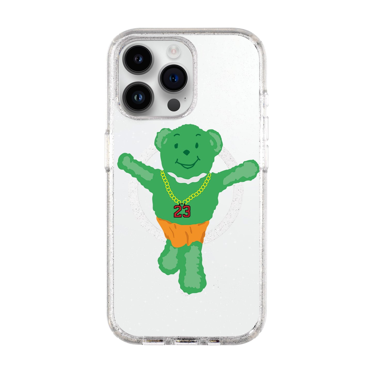 GREEN BEAR-iPhone 14 Pro Max Shiny Kılıf MagSafe Özellikli