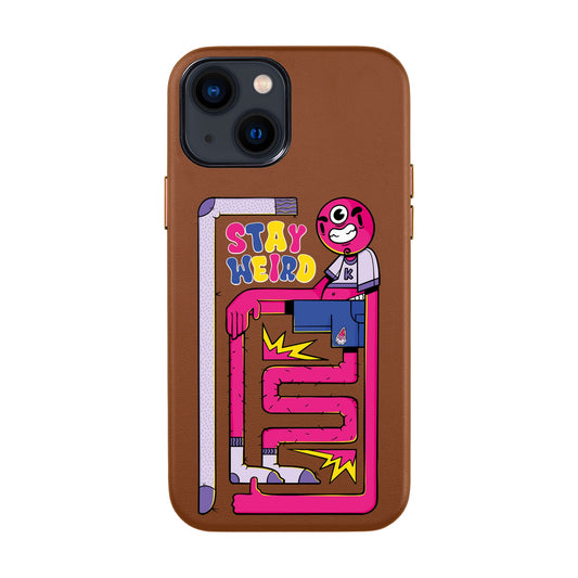 OG TOOTHY-iPhone 14 Leather Kılıf
