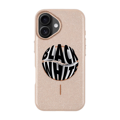 BLACK WHITE-iPhone 16 Plus Radiant Kılıf MagSafe Özellikli