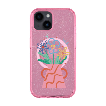 PINK VASE-iPhone 14 Shiny Kılıf MagSafe Özellikli