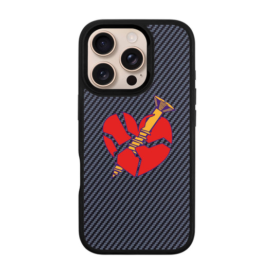 BROKEN HEART-iPhone 16 Pro Plaid Kılıf MagSafe Özellikli