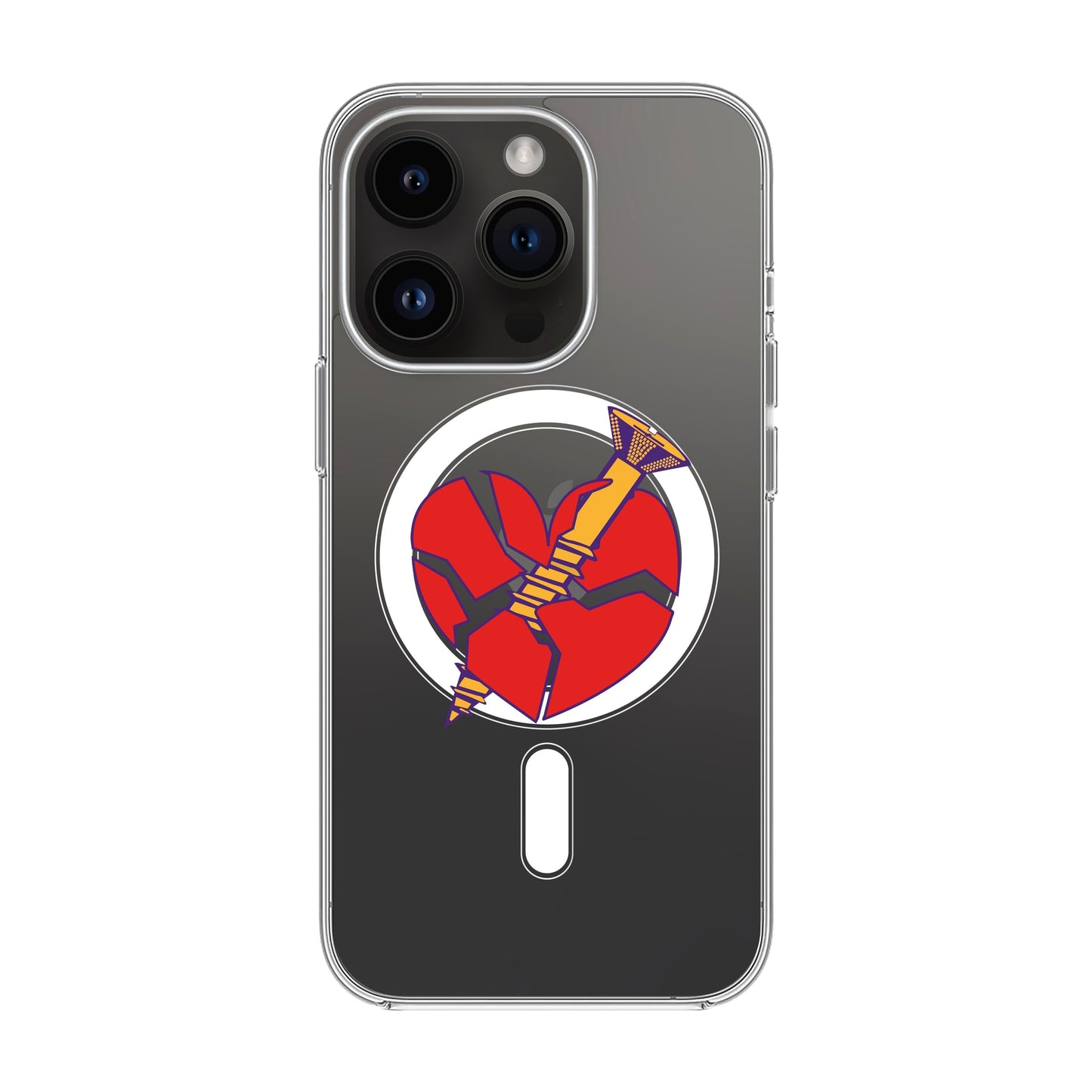 BROKEN HEART-Solid Kılıf MagSafe Özellikli - iPhone 14 Pro