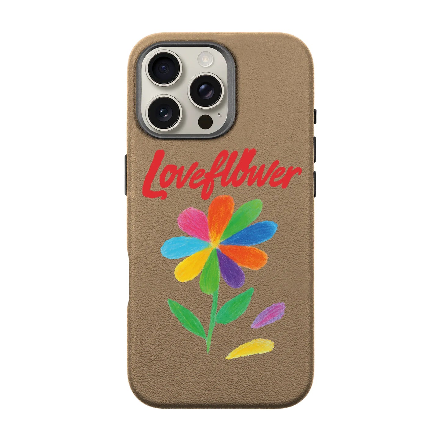LOVE FLOWER-iPhone 16 Pro Max Leather Premium Kılıf MagSafe Özellikli