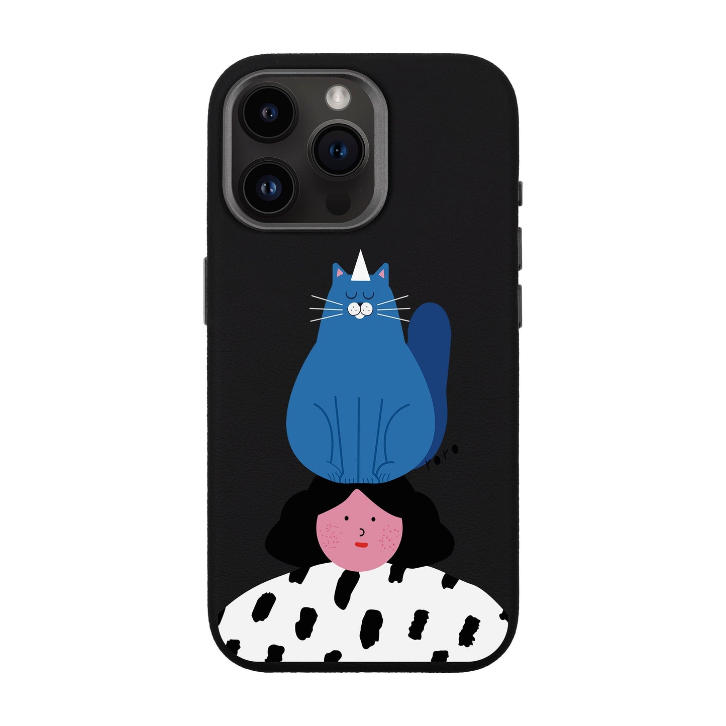 NAUGHTY CAT-iPhone 14 Pro Max Leather Premium Kılıf MagSafe Özellikli