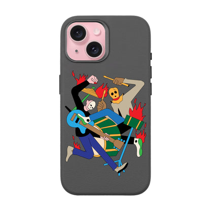 MONSTER MASH-iPhone 15 Leather Premium Kılıf MagSafe Özellikli