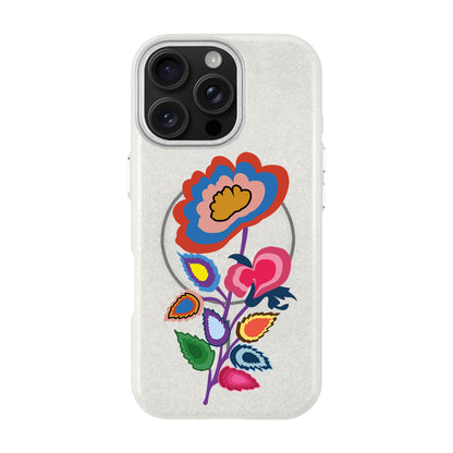 KNITTED FLOWER-iPhone 16 Pro Max Radiant Kılıf MagSafe Özellikli
