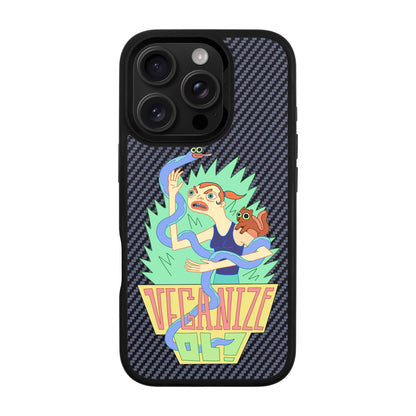 VEGANİZE-iPhone 16 Pro Plaid Kılıf MagSafe Özellikli