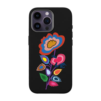 KNITTED FLOWER-iPhone 14 Pro Max Leather Premium Kılıf MagSafe Özellikli