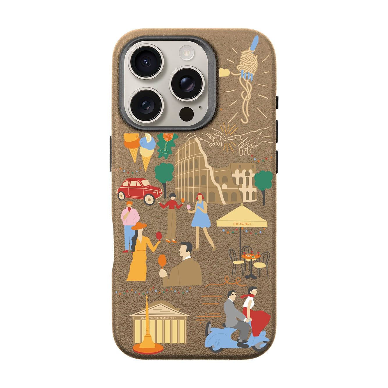 ROMA-iPhone 16 Pro Leather Premium Kılıf MagSafe Özellikli
