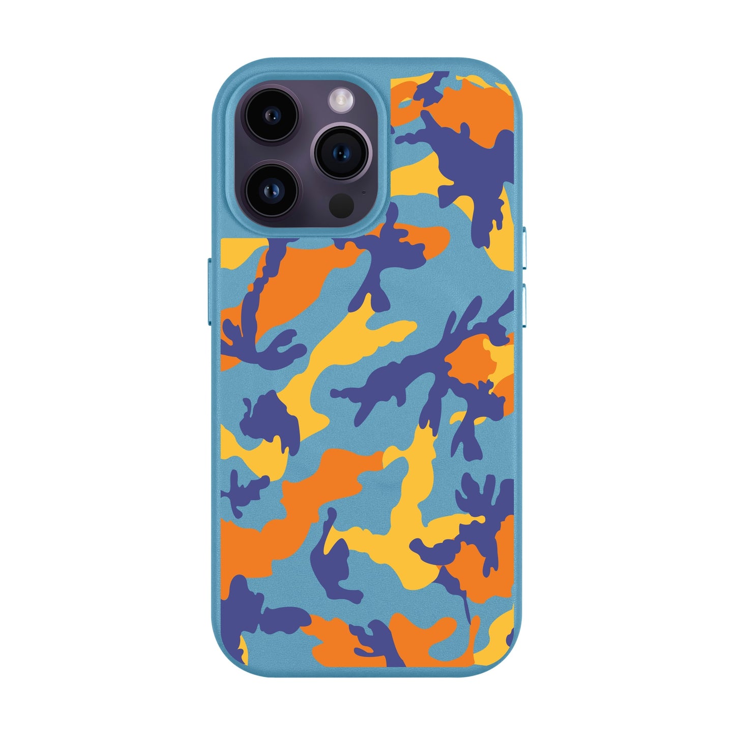 CAMOUFLAGE-iPhone 14 Pro Max Leather Kılıf MagSafe Özellikli