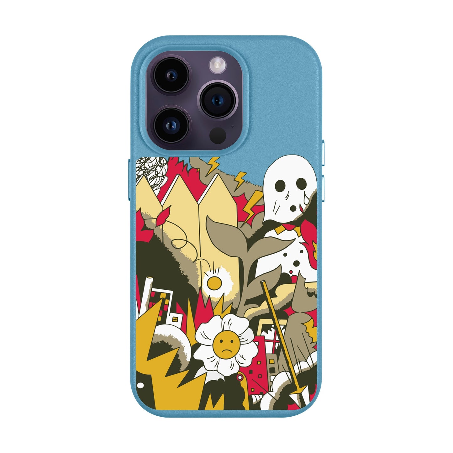 EVERYTHING IS BURNING-Leather Kılıf MagSafe Özellikli - iPhone 14 Pro