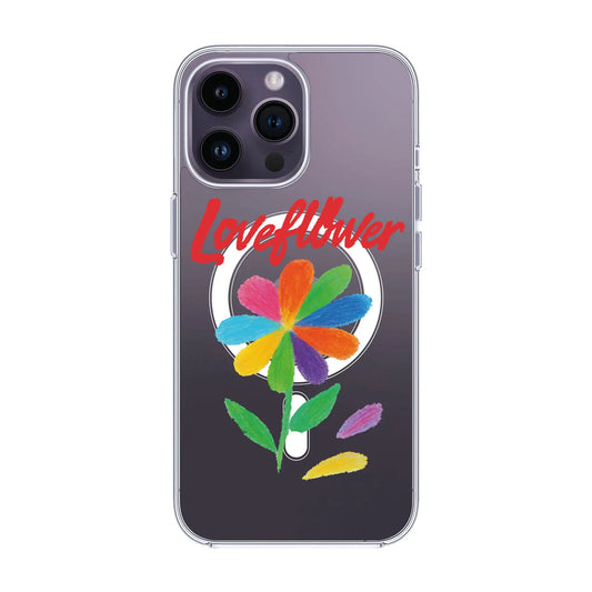 LOVE FLOWER-iPhone 14 Pro Max Solid Kılıf MagSafe Özellikli