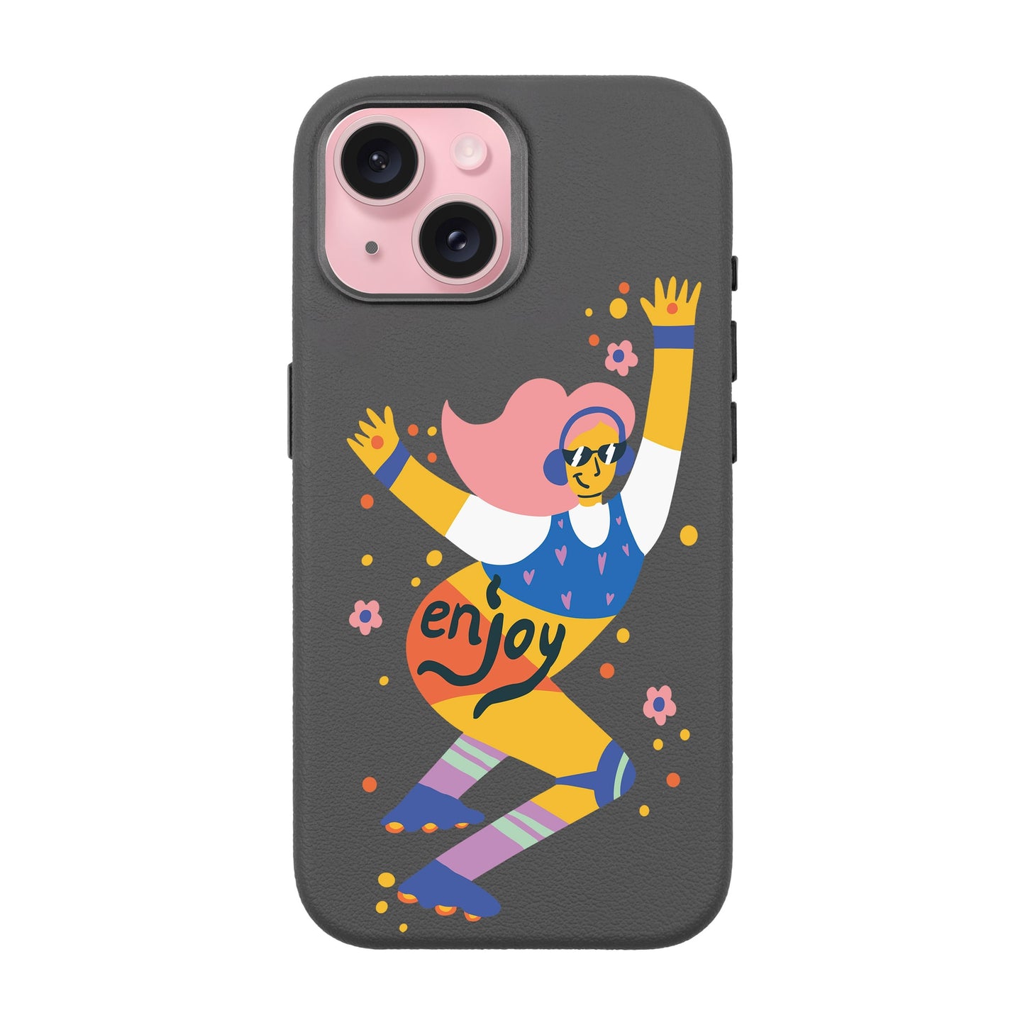 ENJOY-iPhone 15 Leather Premium Kılıf MagSafe Özellikli