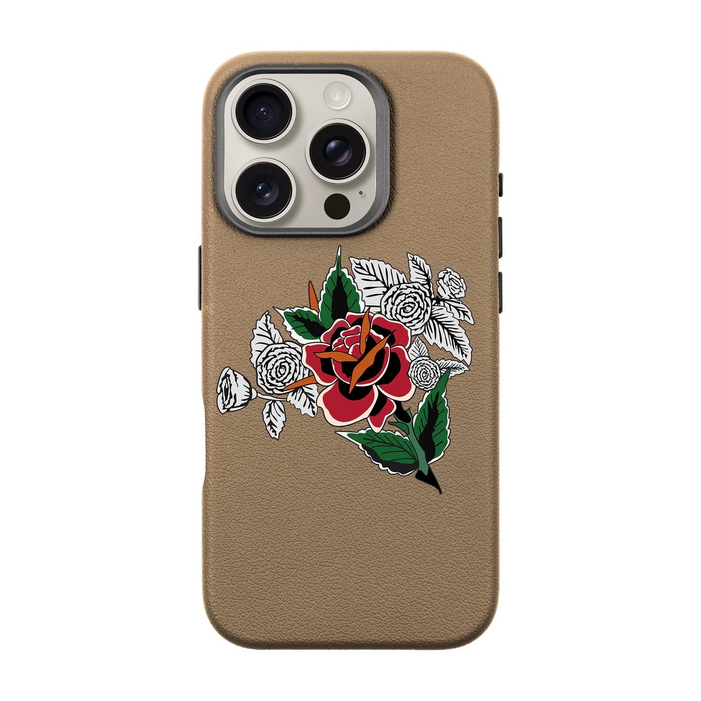 DRY ROSE-iPhone 16 Pro Leather Premium Kılıf MagSafe Özellikli