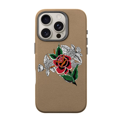 DRY ROSE-iPhone 16 Pro Leather Premium Kılıf MagSafe Özellikli