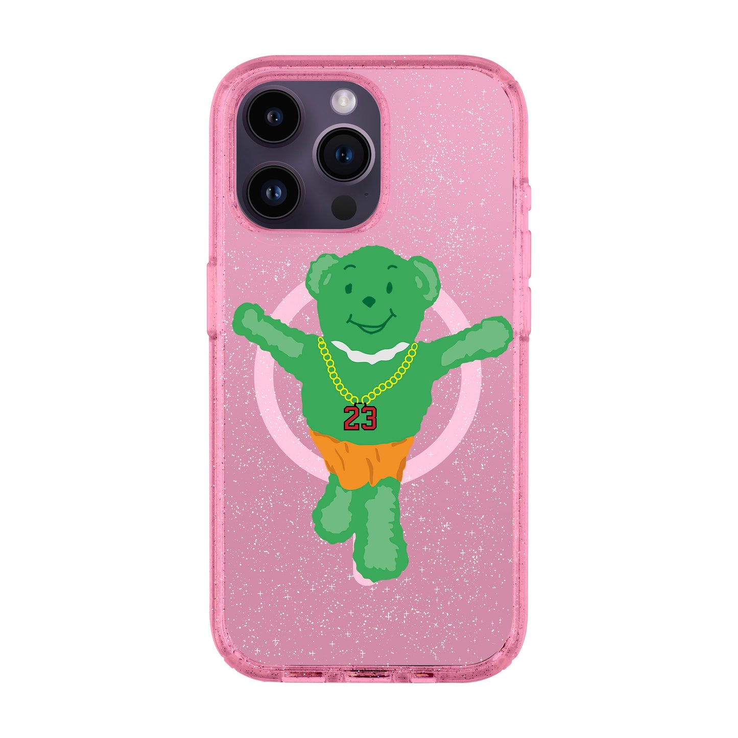 GREEN BEAR-iPhone 14 Pro Max Shiny Kılıf MagSafe Özellikli