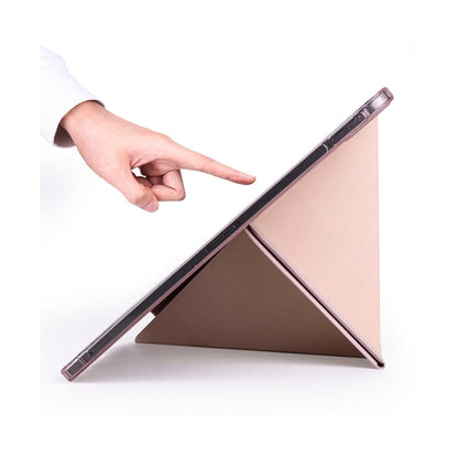 Apple iPad Air 10.9 inç 2022 (5.Nesil)-Trigon Folding Kalemlikli Standlı Kılıf