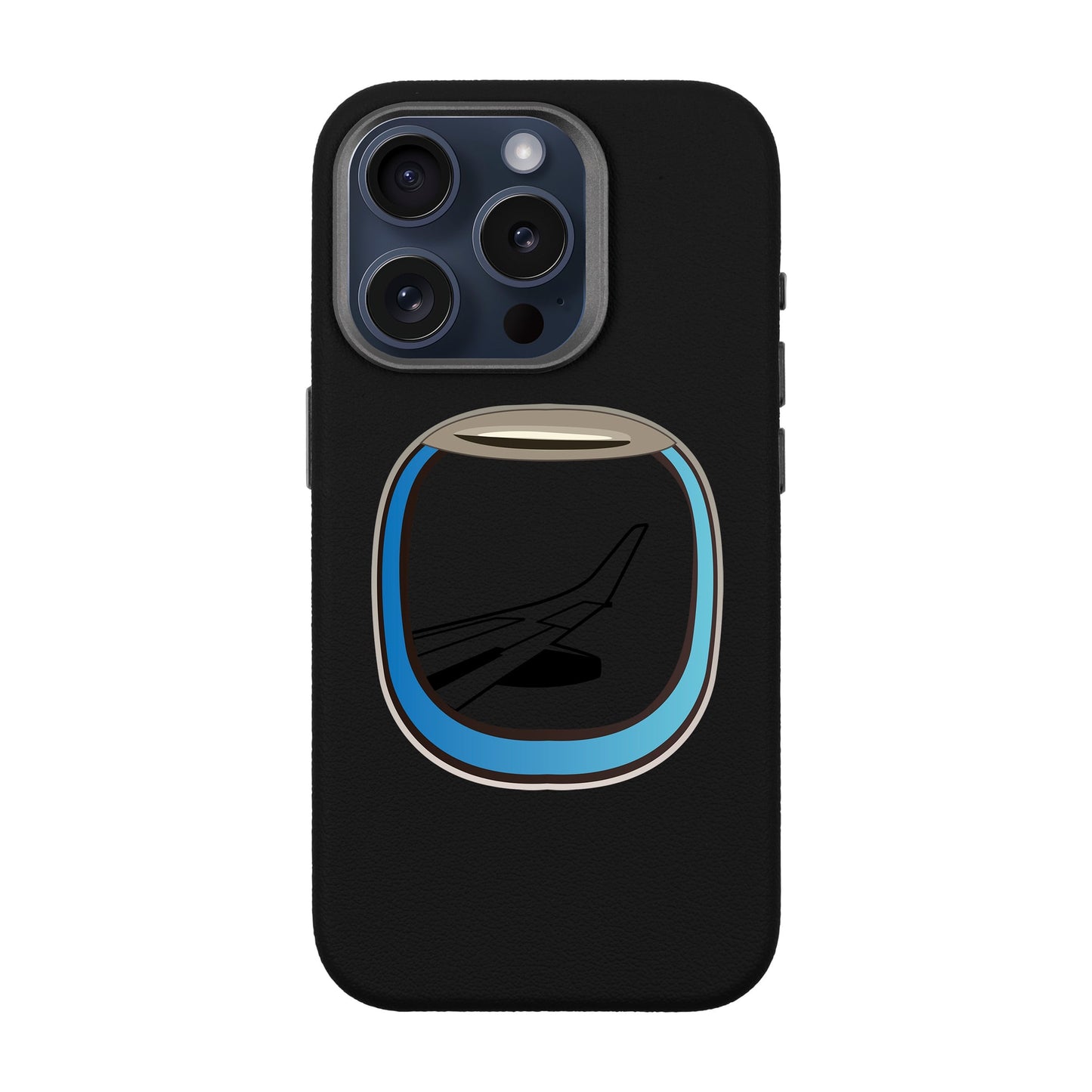 AIRCRAFT WINDOW-iPhone 15 Pro Leather Premium Kılıf MagSafe Özellikli