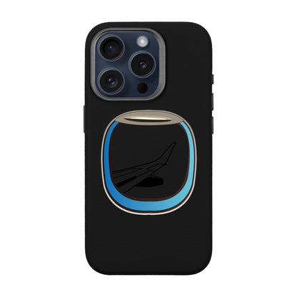 AIRCRAFT WINDOW-iPhone 15 Pro Leather Premium Kılıf MagSafe Özellikli