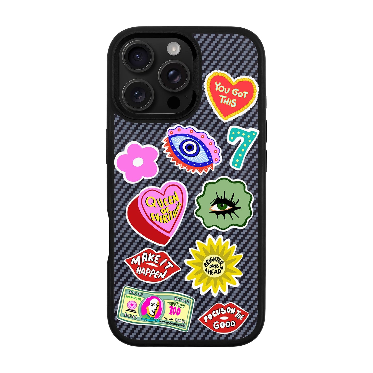 HM STICKERS-iPhone 16 Pro Max Plaid Kılıf MagSafe Özellikli