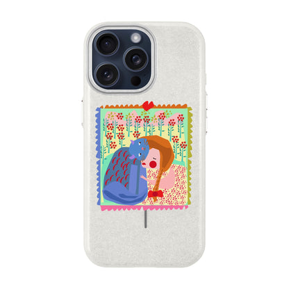 KEDİ POSTA PULU-iPhone 15 Pro Max Radiant Kılıf MagSafe Özellikli